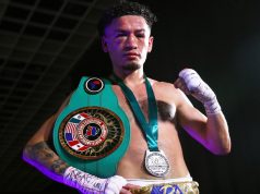 Adam Lopez battled past Luis Coria to claim the NABF Featherweight title Photo Credit: Mikey Williams/Top Rank