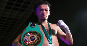 Adam Lopez battled past Luis Coria to claim the NABF Featherweight title Photo Credit: Mikey Williams/Top Rank