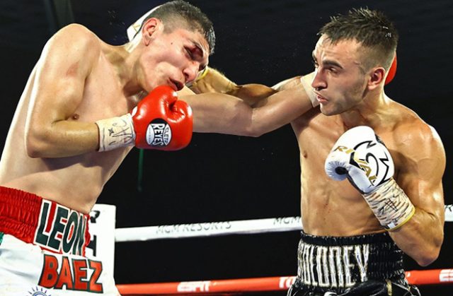 Jason Moloney forced a stoppage victory in Las Vegas as he mounts another World title tilt Photo Credit: Mikey Williams/Top Rank Jason Moloney forced a stoppage victory in Las Vegas as he mounts another World title tilt Photo Credit: Mikey Williams/Top Rank