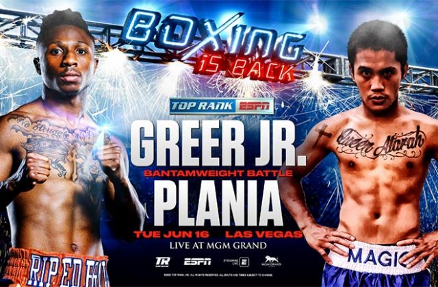 Josh Greer Jr will take on Mike Plania. Credit: Top Rank