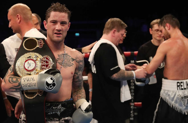 Burns after defeating Kiryl Relikh in a WBA World title bout. Photo Credit: RTE