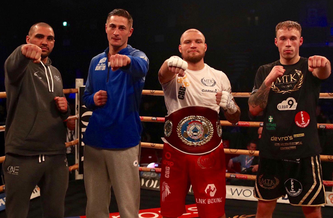 From L to R, Serge Michel, Hosea Burton, Ricards Bolotniks and Liam Conroy make up the last four of the Golden Contract Photo Credit: MTK Global