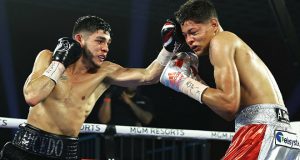 Alex Saucedo scored an unanimous points victory over Sonny Fredrickson. Photo Credit: Mikey Williams / Top Rank