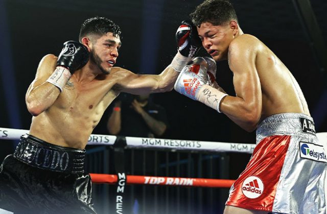 Alex Saucedo scored an unanimous points victory over Sonny Fredrickson. Photo Credit: Mikey Williams / Top Rank