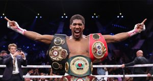 Anthony Joshua has played down concerns over a knee injury Photo Credit: Matchroom Boxing