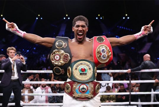 Anthony Joshua has played down concerns over a knee injury Photo Credit: Matchroom Boxing
