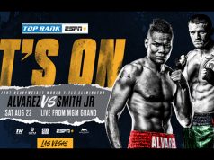 Eleider Alvarez will face Joe Smith Jr in a WBO Light-Heavyweight title eliminator on August 22nd Photo Credit: Top Rank