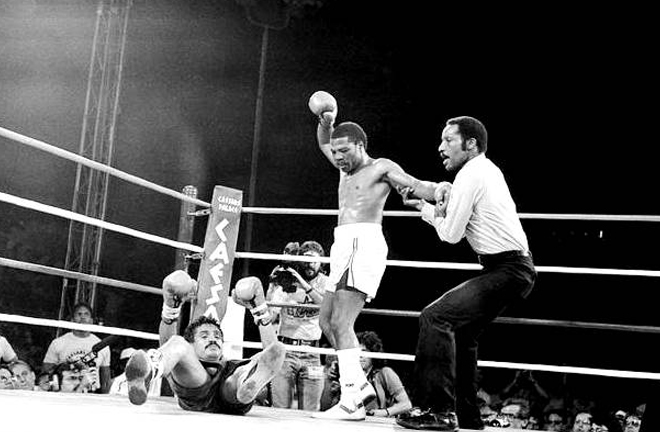 Steele was the third man in the rematch between Aaron Pryor and Alexis Arguello in 1983 Photo Credit: thefightcity.com