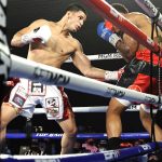 Edgar Berlanga was in typically ruthless form securing a 14th straight first round knockout Photo Credit: Mikey Williams/Top Rank
