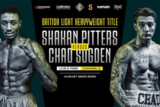Shakan Pitters vs Chad Sugden for the Light-Heavyweight title has been rearranged for channel 5 viewers.
