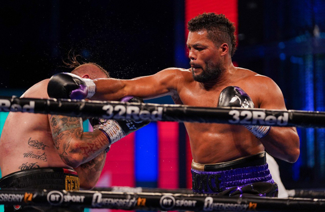 Joe Joyce put in a powerful display to see of Michael Wallisch in three rounds on Saturday Photo Credit: Queensberry Promotions