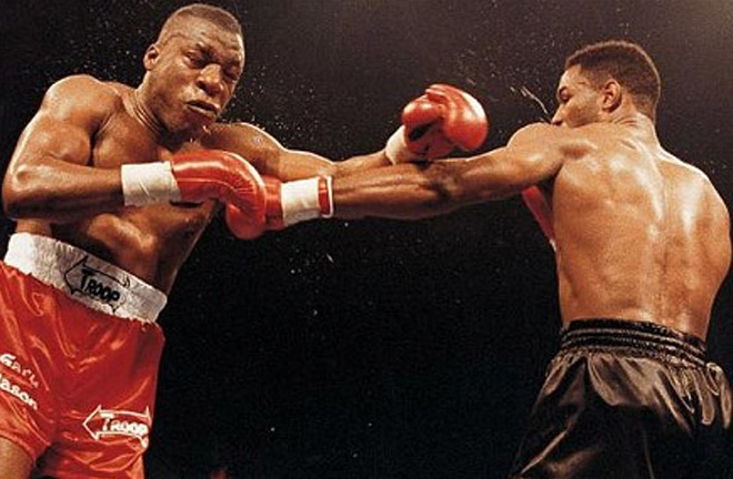 Lennox Lewis claimed the British title with a win over Gary Mason. Photo Credit: Boxrec