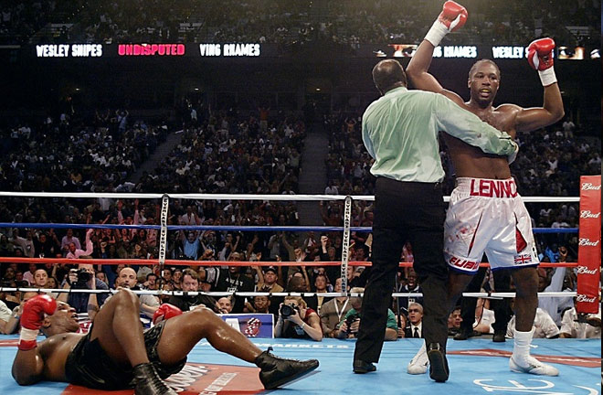 Lennox Lewis defeated Mike Tyson in dramatic fashion. Photo Credit: WBN