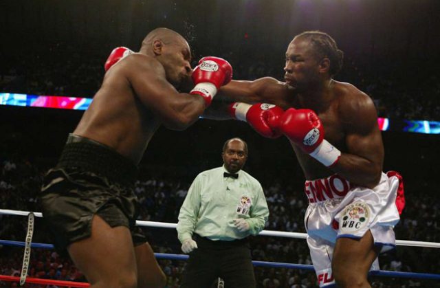 Lennox Lewis cemented his legacy by stopping Mike Tyson in Memphis in 2002 Photo Credit: givemesport.com