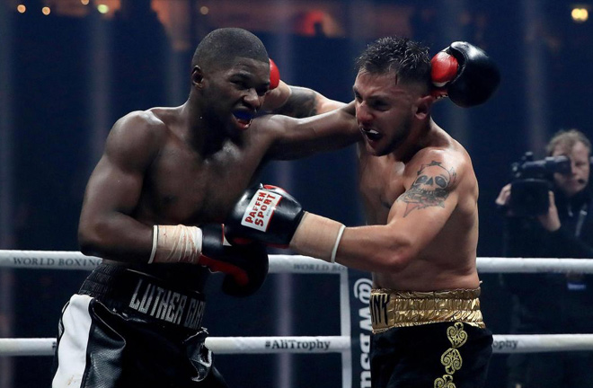 Luther Clay showcasing his skills on the undercard of a WBSS show. Photo Credit: Boxing Insider.