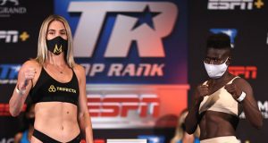 Mikaela Mayer will headline the Top Rank card against Helen Joseph after recovering from Coronavirus Photo Credit: Mikey Williams/Top Rank