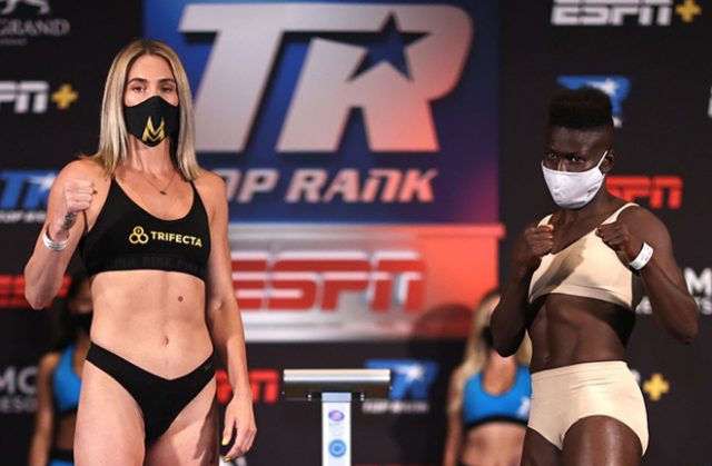 Mikaela Mayer will headline the Top Rank card against Helen Joseph after recovering from Coronavirus Photo Credit: Mikey Williams/Top Rank