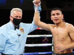 Vergil Ortiz stormed to a 16th straight stoppage victory against Samuel Vargas in Indio Photo Credit: Tom Hogan/HoganPhotos/Golden Boy Promotions