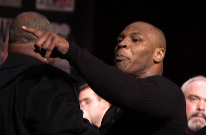 Tyson had his licence revoked by the Nevada State Athletic Commission after brawling with Lewis at a press conference Photo Credit: talksport.com