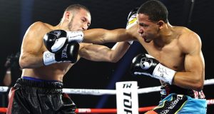 Felix Verdejo scored an impressive first round KO over Will Madera after being elevated to main event status in Las Vegas Photo Credit: Mikey Williams/Top Rank