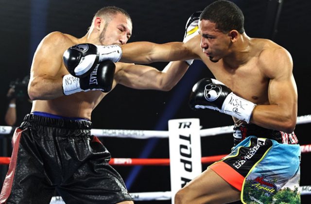 Felix Verdejo scored an impressive first round KO over Will Madera after being elevated to main event status in Las Vegas Photo Credit: Mikey Williams/Top Rank