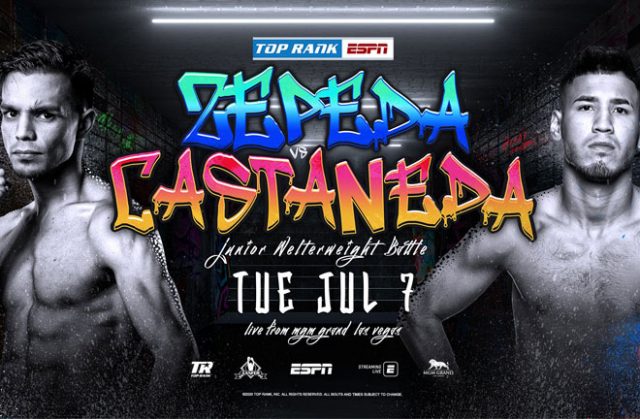 Zepeda vs Castaneda live from the MGM Grand, 'The Bubble.' Credit: Top Rank