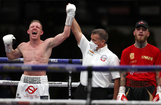 Ted Cheeseman beat Sam Eggington after an epic fight at Matchroom HQ on Saturday Photo Credit: Mark Robinson/Matchroom Boxing