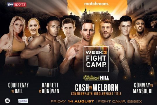 Fight Camp week three is headlined by Felix Cash vs Jason Welborn in a Commonwealth title bout. Credit: Matchroom Boxing
