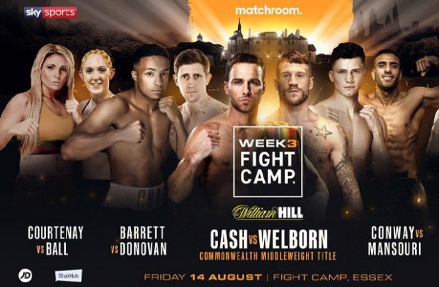 Fight Camp week three is headlined by Felix Cash vs Jason Welborn in a Commonwealth title bout. Credit: Matchroom Boxing