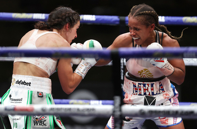 Jonas had plenty of success as she rolled back the years at Fight Camp Photo Credit: Mark Robinson/Matchroom Boxing