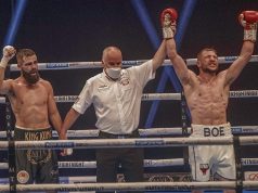 Maxi Hughes upset the odds with an unanimous decision victory over Jono Carroll. Photo Credit: Scott Rawsthorne / MTK Global