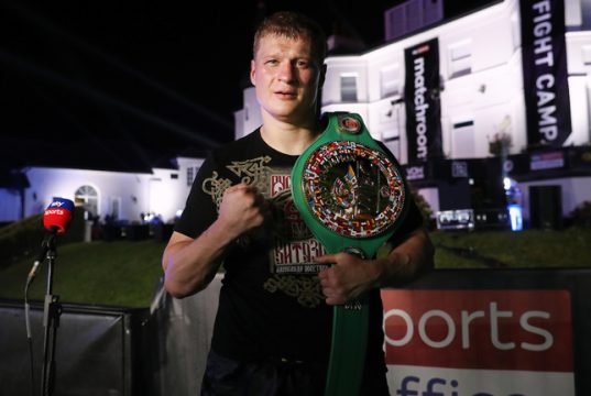 Povetkin claimed the WBC interim Heavyweight title and Diamond belt after his upset over Whyte Photo Credit: Mark Robinson/Matchroom Boxing
