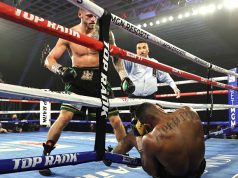 Joe Smith Jr stopped Eleider Alvarez in nine rounds in Las Vegas on Saturday Photo Credit: Mikey Williams/Top Rank