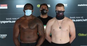 Dillian Whyte weighed in over two stone heavier than Alexander Povetkin on Friday Photo Credit: Mark Robinson/Matchroom Boxing