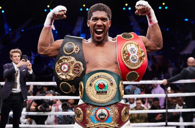 Anthony Joshua will be at Fight Camp to watch Dillian Whyte's clash with Alexander Povetkin on Saturday Photo Credit: Mark Robinson/Matchroom Boxing