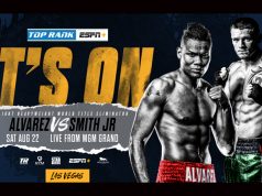 Eleider Alvarez faces Joe Smith Jr in a WBO Light-Heavyweight title eliminator on Saturday Photo Credit: Top Rank Boxing