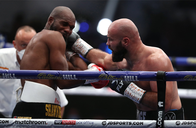 Alen Babic stormed to a second round stoppage win over Shawndell Winters Photo Credit: Mark Robinson/Matchroom Boxing