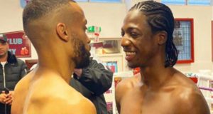 Philip Bowes and Akeem Ennis-Brown face off. Photo Credit: British Boxing News