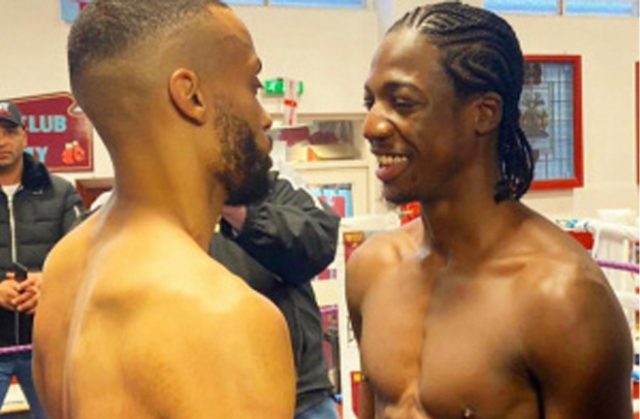 Philip Bowes and Akeem Ennis-Brown face off. Photo Credit: British Boxing News