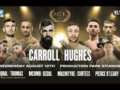 Jono Carroll headlines MTK Global's return against Maxi Hughes in Wakefield on Wednesday Photo Credit: MTK Global
