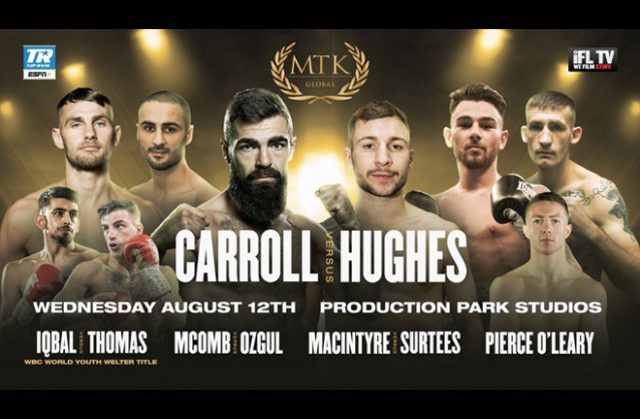 Jono Carroll headlines MTK Global's return against Maxi Hughes in Wakefield on Wednesday Photo Credit: MTK Global