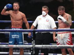 Felix Cash stopped Jason Welborn inside five rounds to retain his Commonwealth Middleweight title at Fight Camp on Saturday Photo Credit: Mark Robinson/Matchroom Boxing