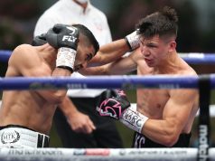 Kieron Conway moved himself into the British Super-Welterweight picture after after battling past Nav Mansouri Photo Credit: Mark Robinson/Matchroom Boxing