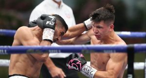 Kieron Conway moved himself into the British Super-Welterweight picture after after battling past Nav Mansouri Photo Credit: Mark Robinson/Matchroom Boxing