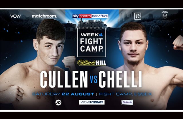Jack Cullen will collide with Zak Chelli on the final Matchroom Fight Camp on August 22 Photo Credit: Matchroom Boxing