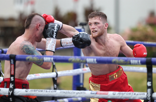 John Docherty remained unbeaten with a seventh round stoppage over Anthony Fox Photo Credit: Mark Robinson/Matchroom Boxing