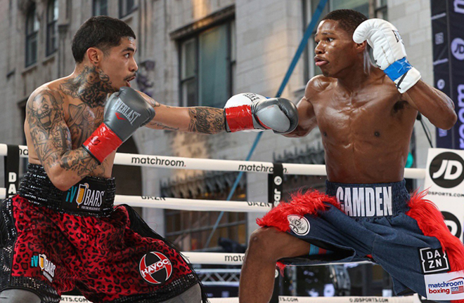 Featherweight Raymond Ford remained undefeated with a shutout win over Eric Manriquez Photo Credit: Ed Mulholland/Matchroom Boxing