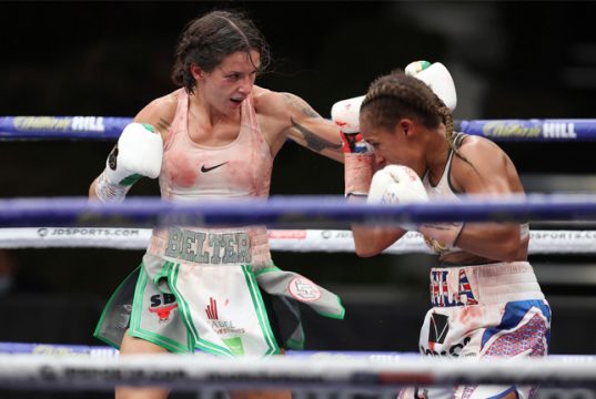Harper showed her steel in a thrilling back and forth contest Photo Credit: Mark Robinson/Matchroom Boxing