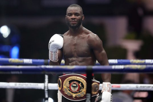 Kongo ripped away the WBO Global Welterweight title Photo Credit: Mark Robinson/Matchroom Boxing
