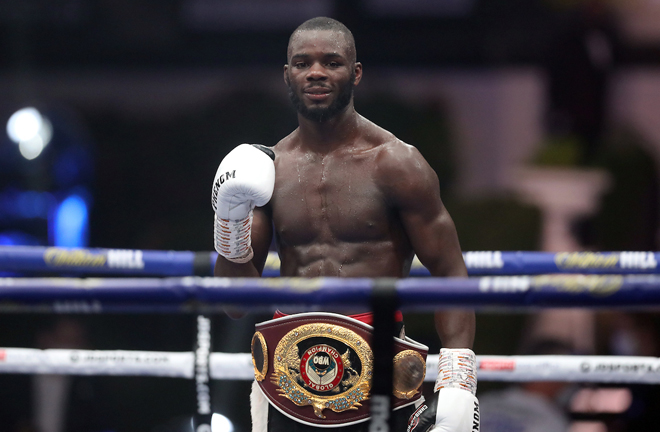 Kongo ripped away the WBO Global Welterweight title Photo Credit: Mark Robinson/Matchroom Boxing